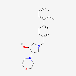 (3S,4S)-1-[[4-(2-methylphenyl)phenyl]methyl]-4-morpholin-4-ylpyrrolidin-3-ol