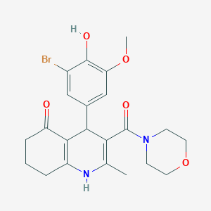 4-(3-bromo-4-hydroxy-5-methoxyphenyl)-2-methyl-3-(morpholin-4-ylcarbonyl)-4,6,7,8-tetrahydroquinolin-5(1H)-one