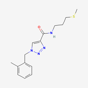 1-[(2-methylphenyl)methyl]-N-(3-methylsulfanylpropyl)triazole-4-carboxamide