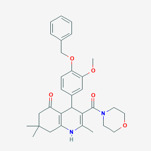 4-[4-(benzyloxy)-3-methoxyphenyl]-2,7,7-trimethyl-3-(morpholin-4-ylcarbonyl)-4,6,7,8-tetrahydroquinolin-5(1H)-one