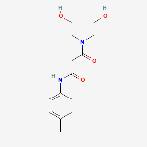 molecular formula C14H20N2O4 B3791351 N,N-bis(2-hydroxyethyl)-N'-(4-methylphenyl)malonamide 