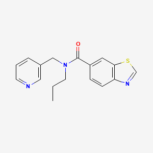 molecular formula C17H17N3OS B3791359 N-propyl-N-(pyridin-3-ylmethyl)-1,3-benzothiazole-6-carboxamide 