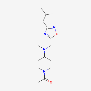 1-acetyl-N-[(3-isobutyl-1,2,4-oxadiazol-5-yl)methyl]-N-methylpiperidin-4-amine