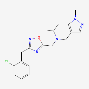 N-{[3-(2-chlorobenzyl)-1,2,4-oxadiazol-5-yl]methyl}-N-[(1-methyl-1H-pyrazol-4-yl)methyl]-2-propanamine