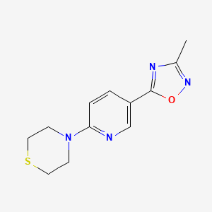 4-[5-(3-methyl-1,2,4-oxadiazol-5-yl)-2-pyridinyl]thiomorpholine