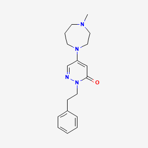 5-(4-Methyl-1,4-diazepan-1-yl)-2-(2-phenylethyl)pyridazin-3-one