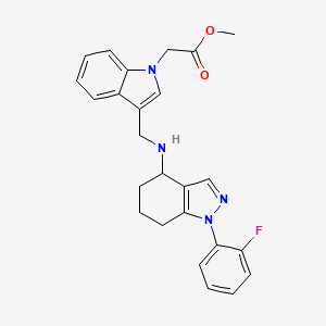 methyl [3-({[1-(2-fluorophenyl)-4,5,6,7-tetrahydro-1H-indazol-4-yl]amino}methyl)-1H-indol-1-yl]acetate