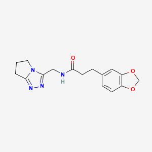 3-(1,3-benzodioxol-5-yl)-N-(6,7-dihydro-5H-pyrrolo[2,1-c][1,2,4]triazol-3-ylmethyl)propanamide