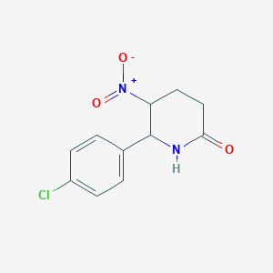 molecular formula C11H11ClN2O3 B379142 6-(4-Chlorophenyl)-5-nitropiperidin-2-one CAS No. 58373-41-4