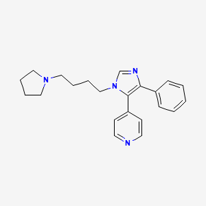 4-[5-Phenyl-3-(4-pyrrolidin-1-ylbutyl)imidazol-4-yl]pyridine