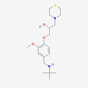 1-{4-[(tert-butylamino)methyl]-2-methoxyphenoxy}-3-(4-thiomorpholinyl)-2-propanol