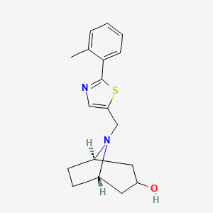 (3-endo)-8-{[2-(2-methylphenyl)-1,3-thiazol-5-yl]methyl}-8-azabicyclo[3.2.1]octan-3-ol