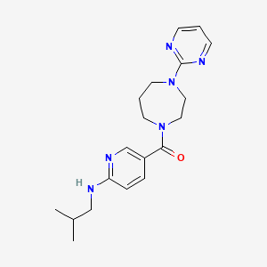 molecular formula C19H26N6O B3791456 N-isobutyl-5-{[4-(2-pyrimidinyl)-1,4-diazepan-1-yl]carbonyl}-2-pyridinamine 