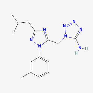 1-{[3-isobutyl-1-(3-methylphenyl)-1H-1,2,4-triazol-5-yl]methyl}-1H-tetrazol-5-amine