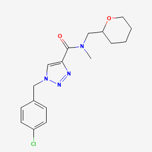 1-(4-chlorobenzyl)-N-methyl-N-(tetrahydro-2H-pyran-2-ylmethyl)-1H-1,2,3-triazole-4-carboxamide