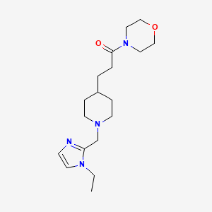 4-(3-{1-[(1-ethyl-1H-imidazol-2-yl)methyl]-4-piperidinyl}propanoyl)morpholine