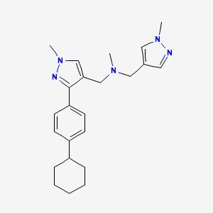 1-[3-(4-cyclohexylphenyl)-1-methyl-1H-pyrazol-4-yl]-N-methyl-N-[(1-methyl-1H-pyrazol-4-yl)methyl]methanamine