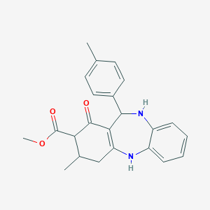 methyl 3-methyl-11-(4-methylphenyl)-1-oxo-2,3,4,5,10,11-hexahydro-1H-dibenzo[b,e][1,4]diazepine-2-carboxylate