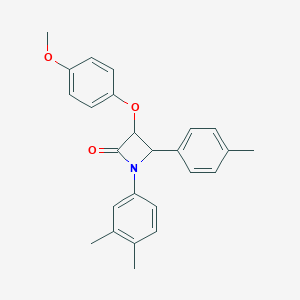 molecular formula C25H25NO3 B379149 1-(3,4-Dimethylphenyl)-3-(4-methoxyphenoxy)-4-(4-methylphenyl)azetidin-2-one 