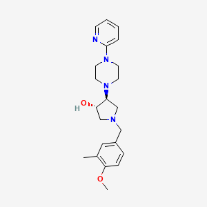 molecular formula C22H30N4O2 B3791498 (3S*,4S*)-1-(4-methoxy-3-methylbenzyl)-4-[4-(2-pyridinyl)-1-piperazinyl]-3-pyrrolidinol 