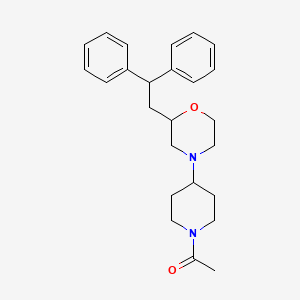 molecular formula C25H32N2O2 B3791512 4-(1-acetyl-4-piperidinyl)-2-(2,2-diphenylethyl)morpholine 