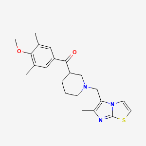 (4-methoxy-3,5-dimethylphenyl){1-[(6-methylimidazo[2,1-b][1,3]thiazol-5-yl)methyl]-3-piperidinyl}methanone