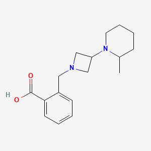 molecular formula C17H24N2O2 B3791526 2-{[3-(2-methylpiperidin-1-yl)azetidin-1-yl]methyl}benzoic acid 