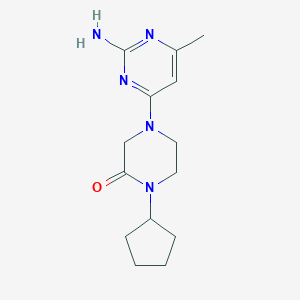 4-(2-amino-6-methyl-4-pyrimidinyl)-1-cyclopentyl-2-piperazinone