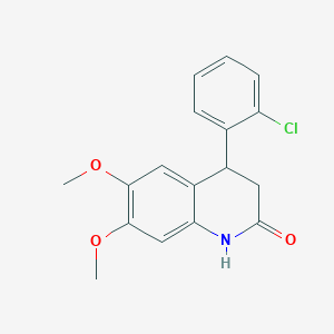 4-(2-chlorophenyl)-6,7-dimethoxy-3,4-dihydro-2(1H)-quinolinone