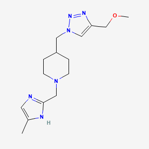 4-{[4-(methoxymethyl)-1H-1,2,3-triazol-1-yl]methyl}-1-[(4-methyl-1H-imidazol-2-yl)methyl]piperidine bis(trifluoroacetate)