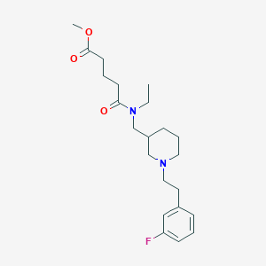 methyl 5-[ethyl({1-[2-(3-fluorophenyl)ethyl]-3-piperidinyl}methyl)amino]-5-oxopentanoate