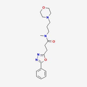 N-methyl-N-[3-(4-morpholinyl)propyl]-3-(5-phenyl-1,3,4-oxadiazol-2-yl)propanamide