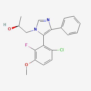 (2S)-1-[5-(6-chloro-2-fluoro-3-methoxyphenyl)-4-phenyl-1H-imidazol-1-yl]propan-2-ol