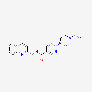 N-methyl-6-(4-propyl-1-piperazinyl)-N-(2-quinolinylmethyl)nicotinamide