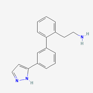 2-[2-[3-(1H-pyrazol-5-yl)phenyl]phenyl]ethanamine