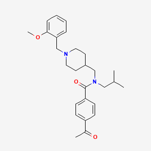 4-acetyl-N-isobutyl-N-{[1-(2-methoxybenzyl)-4-piperidinyl]methyl}benzamide