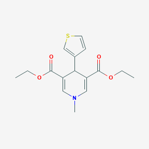 molecular formula C16H19NO4S B379169 Diethyl 1-methyl-4-(3-thienyl)-1,4-dihydro-3,5-pyridinedicarboxylate 