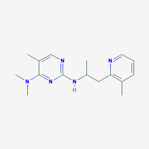 N~4~,N~4~,5-trimethyl-N~2~-[1-methyl-2-(3-methylpyridin-2-yl)ethyl]pyrimidine-2,4-diamine