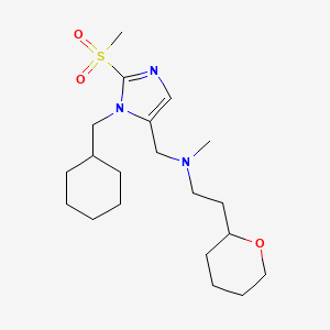 N-[[3-(cyclohexylmethyl)-2-methylsulfonylimidazol-4-yl]methyl]-N-methyl-2-(oxan-2-yl)ethanamine