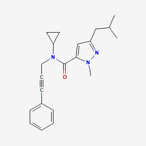 N-cyclopropyl-3-isobutyl-1-methyl-N-(3-phenylprop-2-yn-1-yl)-1H-pyrazole-5-carboxamide