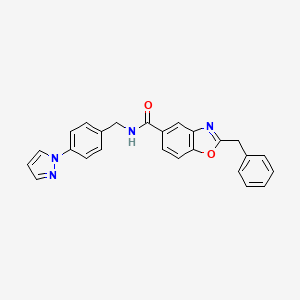 molecular formula C25H20N4O2 B3791747 2-benzyl-N-[4-(1H-pyrazol-1-yl)benzyl]-1,3-benzoxazole-5-carboxamide 