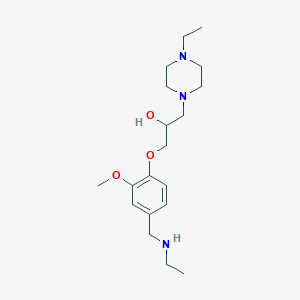 1-[4-(Ethylaminomethyl)-2-methoxyphenoxy]-3-(4-ethylpiperazin-1-yl)propan-2-ol