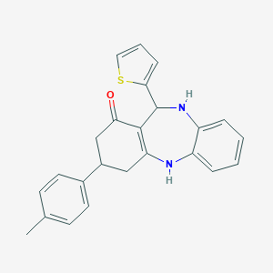 molecular formula C24H22N2OS B379181 3-(4-methylphenyl)-11-(2-thienyl)-2,3,4,5,10,11-hexahydro-1H-dibenzo[b,e][1,4]diazepin-1-one 