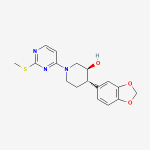 molecular formula C17H19N3O3S B3791830 (3S,4S)-4-(1,3-benzodioxol-5-yl)-1-(2-methylsulfanylpyrimidin-4-yl)piperidin-3-ol 