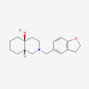 molecular formula C18H25NO2 B3791843 (4aS*,8aS*)-2-(2,3-dihydro-1-benzofuran-5-ylmethyl)octahydroisoquinolin-4a(2H)-ol 