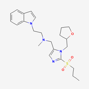 2-(1H-indol-1-yl)-N-methyl-N-{[2-(propylsulfonyl)-1-(tetrahydro-2-furanylmethyl)-1H-imidazol-5-yl]methyl}ethanamine