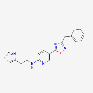 5-(3-benzyl-1,2,4-oxadiazol-5-yl)-N-[2-(1,3-thiazol-4-yl)ethyl]-2-pyridinamine