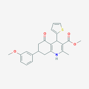 Methyl 7-(3-methoxyphenyl)-2-methyl-5-oxo-4-(2-thienyl)-1,4,5,6,7,8-hexahydro-3-quinolinecarboxylate