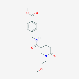 methyl 4-[({[1-(2-methoxyethyl)-6-oxo-3-piperidinyl]carbonyl}amino)methyl]benzoate