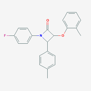 1-(4-Fluorophenyl)-3-(2-methylphenoxy)-4-(4-methylphenyl)azetidin-2-one